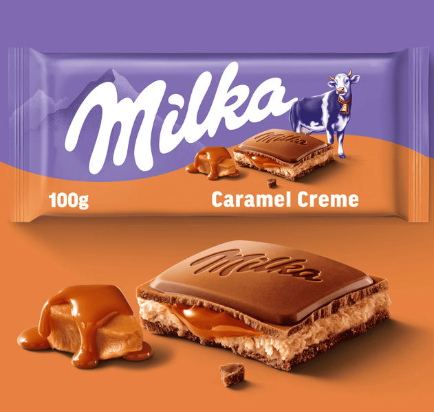 Шоколад Milka Caramel and Milk Cream 100г 10212 фото