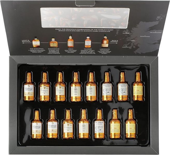 Шоколадні пляшечки з віскі Anthon Berg Single Malt Whisky Liqueurs 15шт 230г  6260 фото