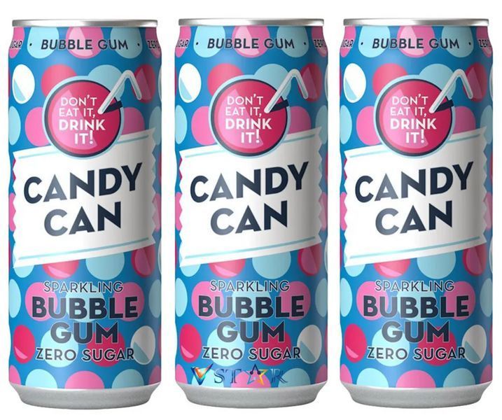 Напиток Candy Can Sparkling Bubblegum Zero Sugar 330мл 6701 фото