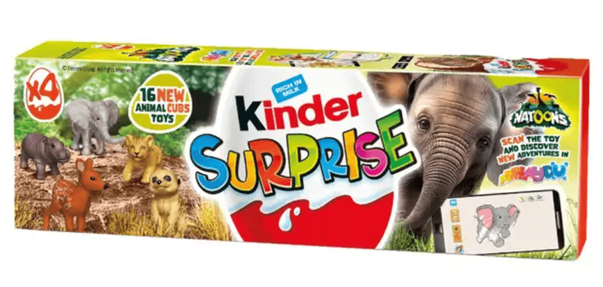Набір шоколадних яєць Kinder Surprise Chocolate Natoons 4x20г 8975 фото