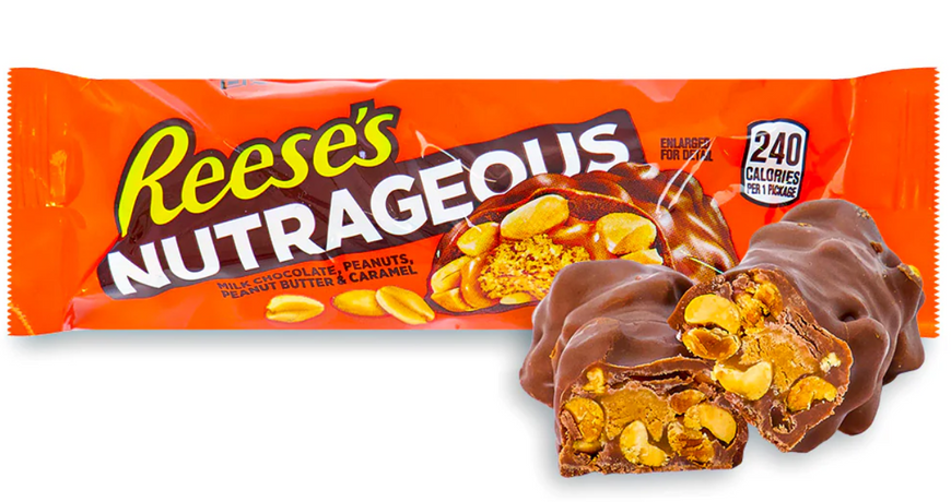 Шоколадний батончик Reese&rsquo;s Nutrageous 47г 8314 фото