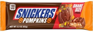 Шоколадні гарбузи Snickers Pumpkins Chocolate Halloween 62 г 7364 фото