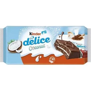 Бисквитное пироженое Kinder Delice Coconut 10s370g 4118 фото