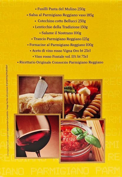 Подарунковий набір Confezione Con Parmigiano Reggiano Sapori Italiani 10 компонентів 11417 фото