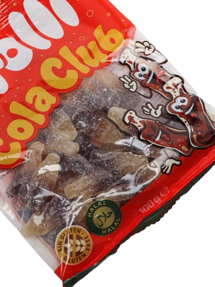 Кислі жувальні цукерки Trolli Cola Club sour Halal зі смаком Кока Коли 100 г  7592 фото
