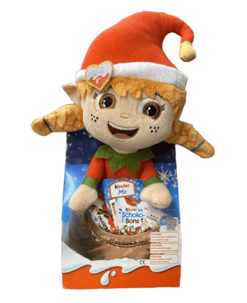 Новогодний набор сладостей с мягкой игрушкой Девочка Эльф Kinder Maxi Mix 133г 7641 фото