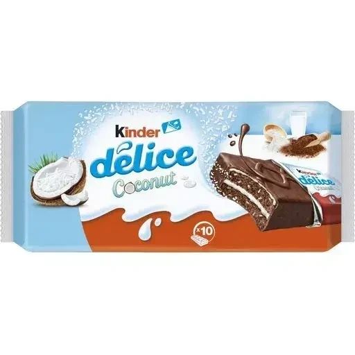 Бисквитное пироженое Kinder Delice Coconut 10s370g 4118 фото