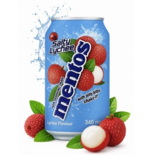 Негазированный напиток Mentos Salty Lychee с кусочками желе 340мл 8826 фото