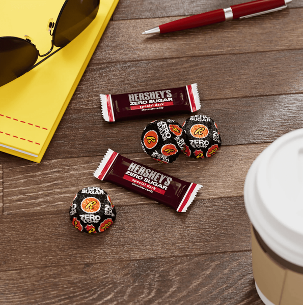 Мікс шоколадних цукерок Hershey's And Reese's Zero Sugar Assorted Dark Chocolate Candy 439г 10312 фото