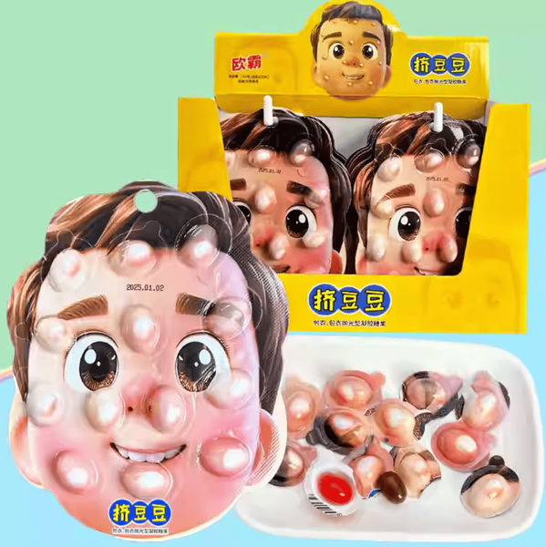 Жувальні цукерки&nbsp;Прищі Fun Face with Acne Scar Candy 1шт 9673 фото