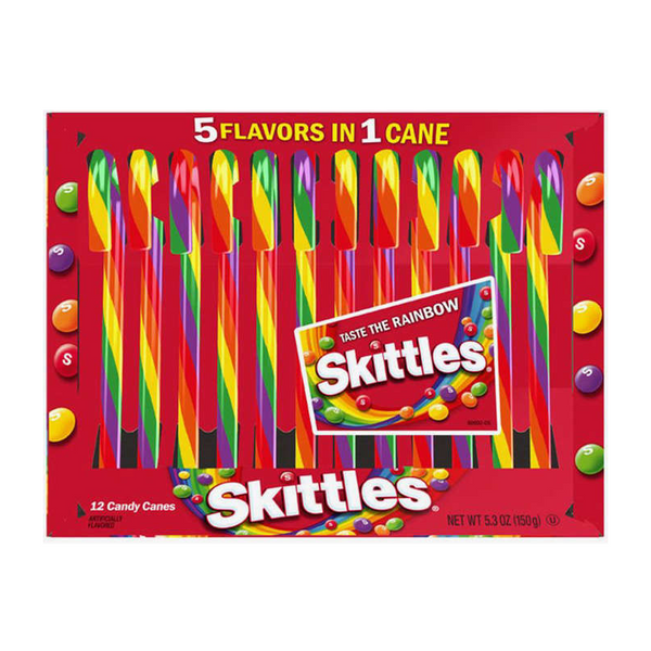 Трости Skittles Candy Canes 5 вкусов в 1 леденце 150g 2262 фото