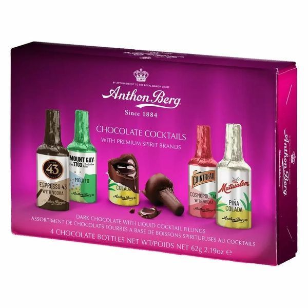 Шоколадные конфеты с ликерной начинкой Anthon Berg Cocktail Hour Chocolate Liqueurs 4шт 6131 фото