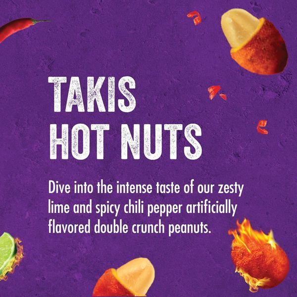Горіхи Takis Hot Nuts Flare Double Crunch Peanuts з чилі та лаймом 91г 8776 фото