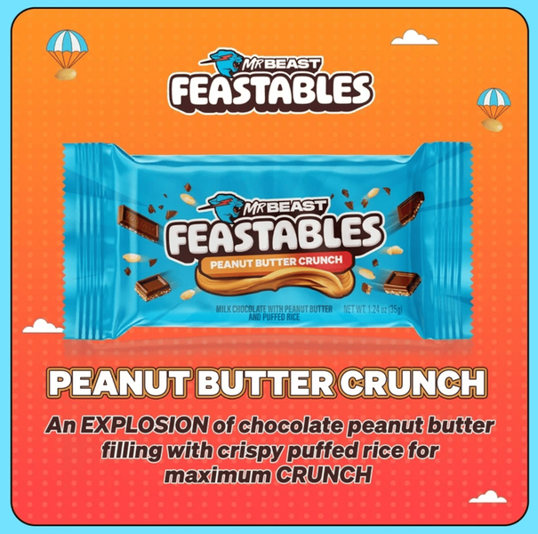 Шоколад Feastables Mr Beast Bar Peanut Butter Crunch 35г 8976 фото