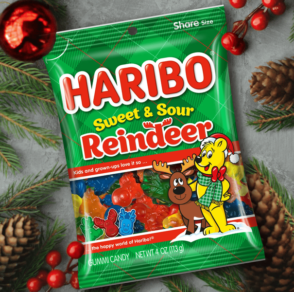 Жевательные конфеты Haribo Sweet and Sour Reindeer 325г 9813 фото