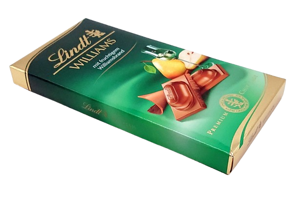 Молочний шоколад із грушевим лікером Lindt Williams Premium Chocolate 100г 7841 фото