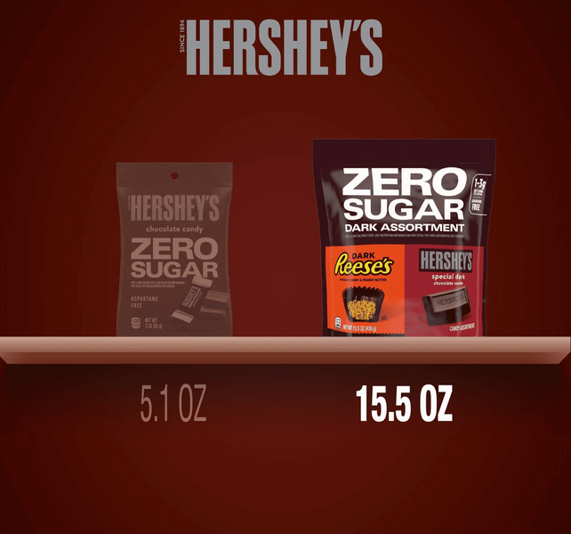 Мікс шоколадних цукерок Hershey's And Reese's Zero Sugar Assorted Dark Chocolate Candy 439г 10312 фото