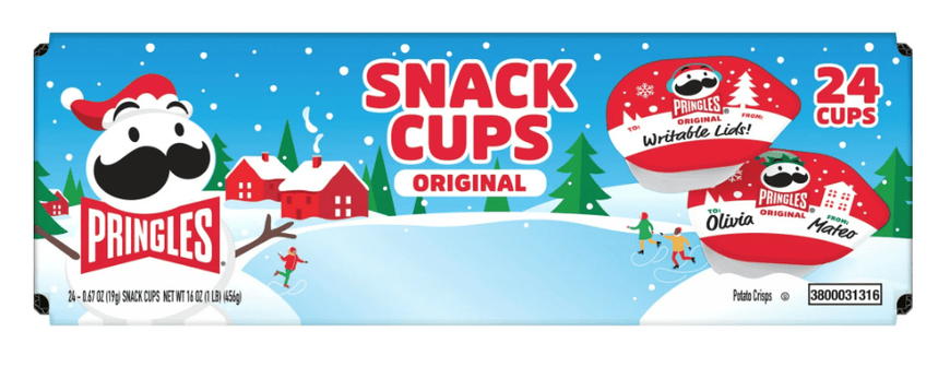 Набор чипсов Pringles Original Potato Crisps Holiday Snacks 24 шт х 19г 9913 фото