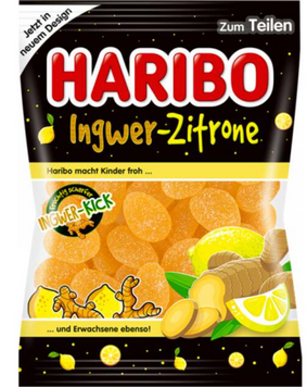 Жевательные конфеты Haribo Ingwer Zitrone 160г 8119 фото