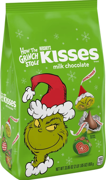 Шоколадні цукерки Hershey's Kisses Milk Chocolates Grinch 959г 10014 фото