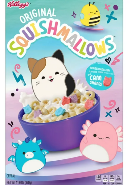 Сухий сніданок Kellogg's Squishmallows Breakfast Cereal Original with Marshmallows 328г 8266 фото