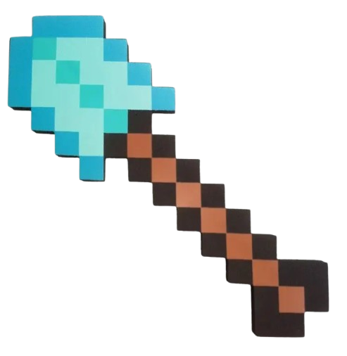 Алмазная лопата Minecraft 45см 1302 фото