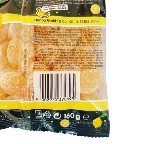Жувальні цукерки Haribo Ingwer Zitrone 160г 8119 фото