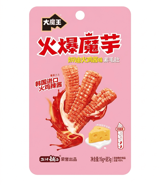 Гострий снек Yanjinpuzi Samyang Buldak Da Mowang Konjac Snack 20шт х 18г 11109 фото