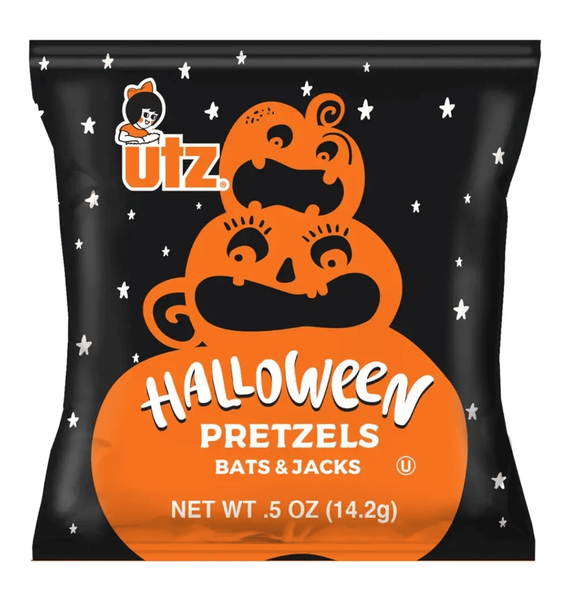 Крендельки Utz Halloween Pretzels Bats and Jacks Treats 2шт х 14.2г 9328 фото
