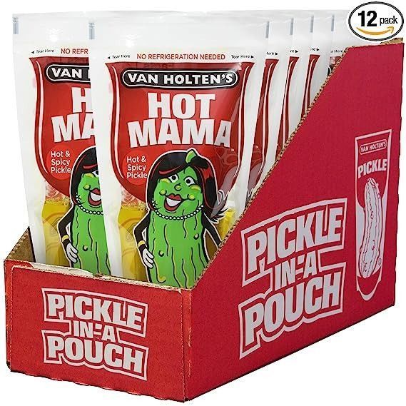 Кислий гострий огірок Van Holten's Pickles Hot Mama Pickle In A Pouch 140г 5223 фото