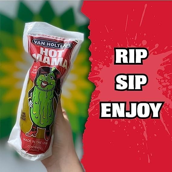 Кислий гострий огірок Van Holten's Pickles Hot Mama Pickle In A Pouch 140г 5223 фото