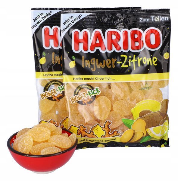 Жувальні цукерки Haribo Ingwer Zitrone 160г 8119 фото