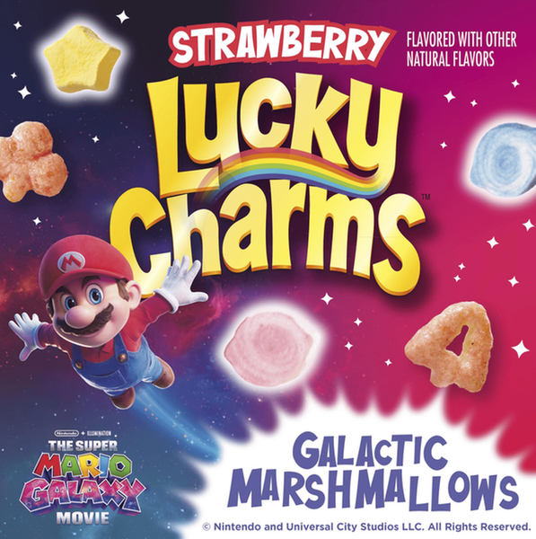 Сухий сніданок General Mills Lucky Charms Super Mario Galaxy Movie 739г 10807 фото