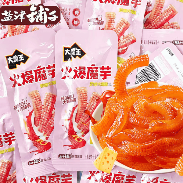 Гострий снек Yanjinpuzi Samyang Buldak Da Mowang Konjac Snack 20шт х 18г 11109 фото