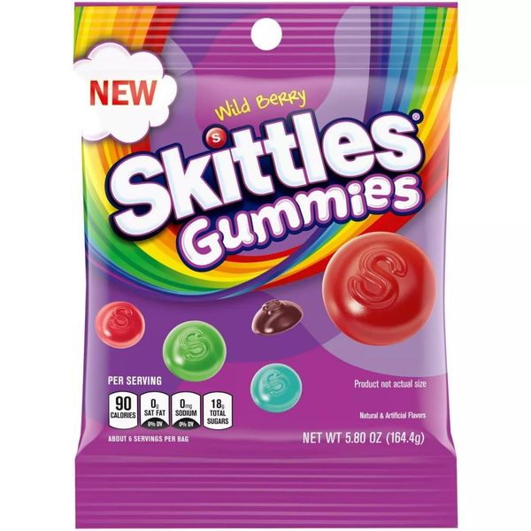 Мармеладкі Skittles Wildberry Gummies Peg 164.4 g 1991 фото