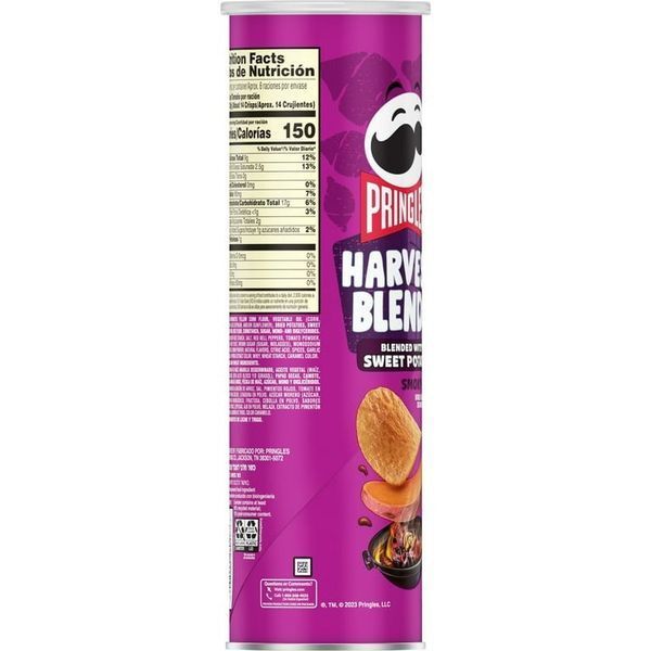 Чипсы c батату Pringles Harvest Blends Smoky BBQ Potato Crisps Chips 158g 5985 фото