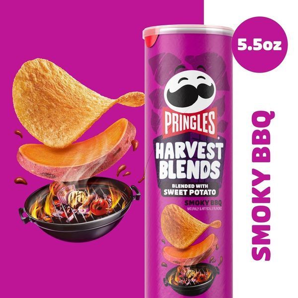 Чипсы c батату Pringles Harvest Blends Smoky BBQ Potato Crisps Chips 158g 5985 фото