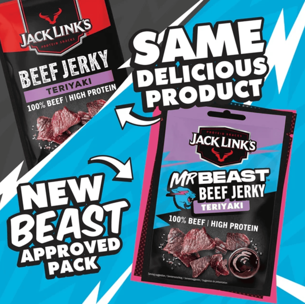 М&rsquo;ясні снеки Jack Link's MrBeast Beef Jerky Teriyaki 25г 11628 фото
