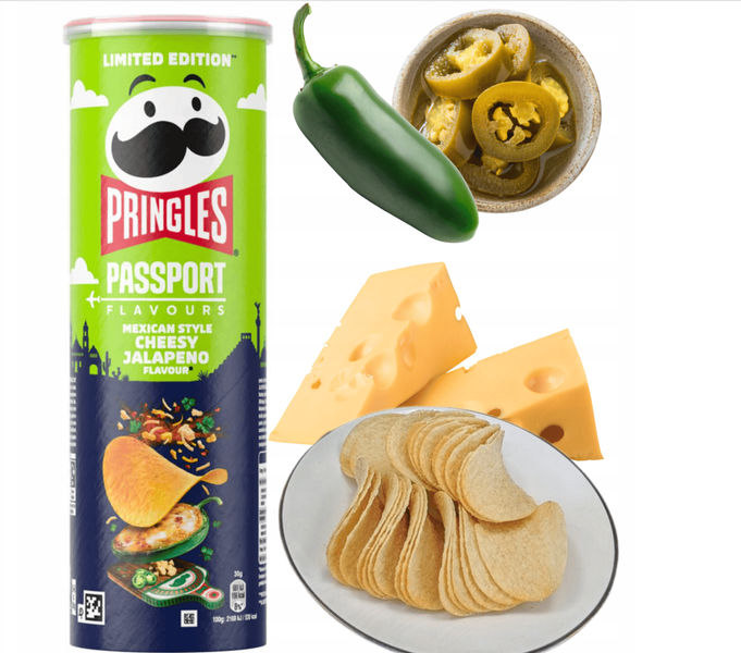 Чипсы Pringles Passport Mexican Style Cheesy Jalapeno 165г 9177 фото
