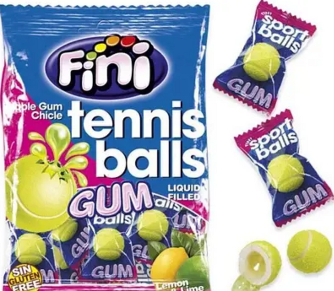 Жвачка Fini Tennis Balls Gum со вкусом лимона и лайма 80г 8411 фото
