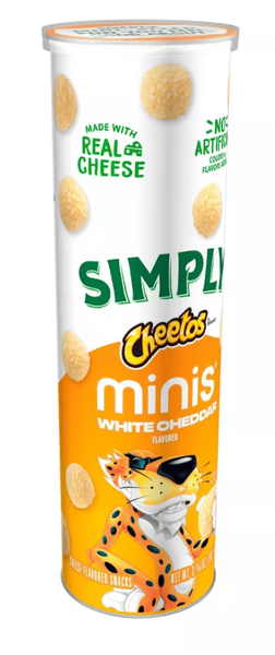 Сирні кульки Simply Cheetos Minis Canister White Cheddar Chips 102.7г 10609 фото