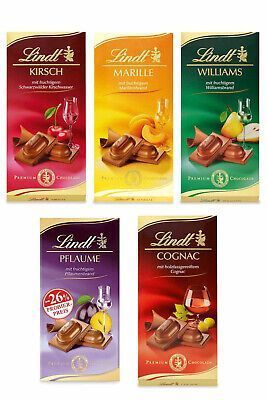 Молочный шоколад с абрикосовым ликером Lindt Marille Premium Chocolate 100г 7843 фото
