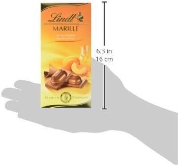 Молочный шоколад с абрикосовым ликером Lindt Marille Premium Chocolate 100г 7843 фото