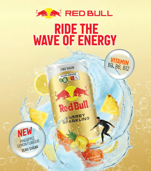 Энергетический напиток Red Bull Energy Sparkling Zero Pineapple Lemon 250мл 11481 фото