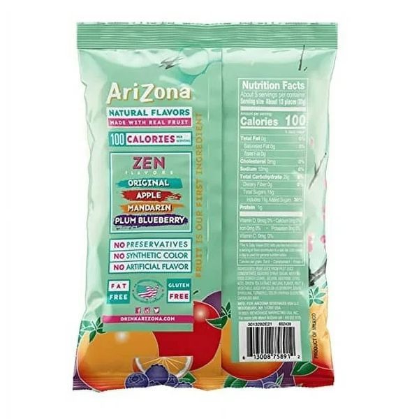 Жевательные конфеты AriZona Green Tea, 141г 6358 фото