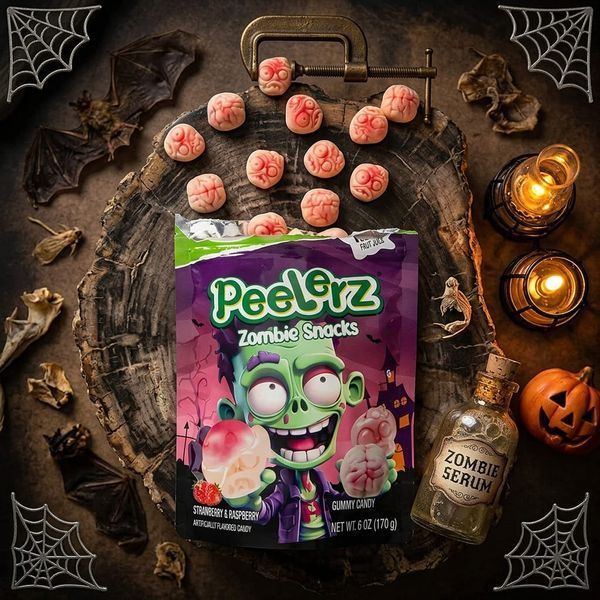 Жевательные конфеты Amos Halloween Peelerz Zombie Snacks 170г 11823 фото