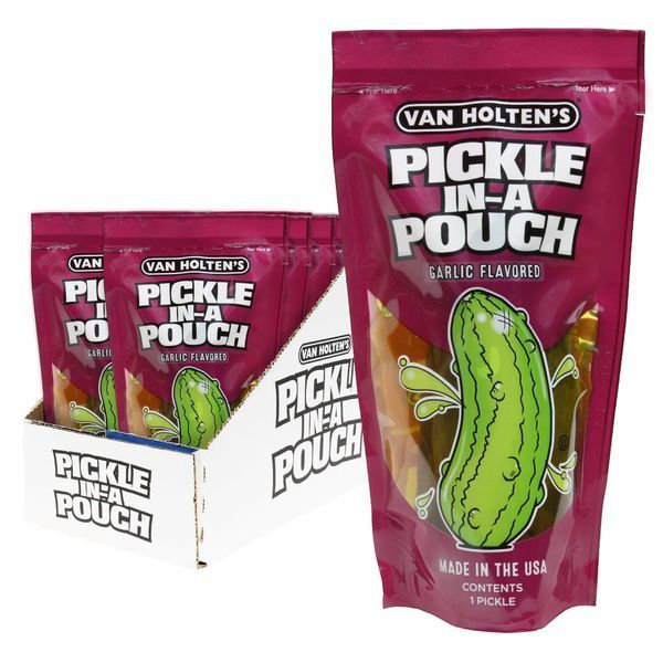 Кислий огірок Van Holten's Pickle-In-A-Pouch Garlic Pickles 1шт 8218 фото