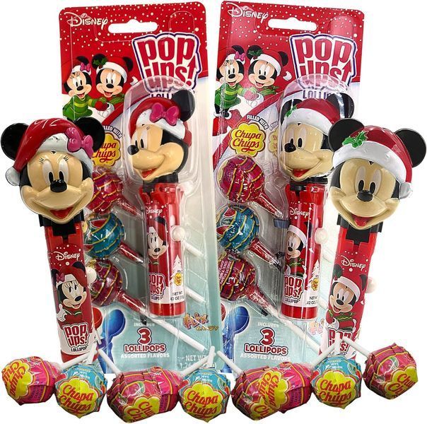 Тримач Міккі Маус з льодяниками Pop Ups Christmas Chupa Chups 36г 9718 фото