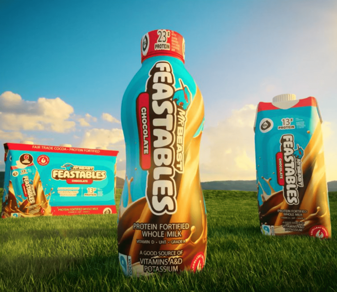 Шоколадне молоко Feastables Protein Fortified Chocolate Milk 6шт &times; 236мл 9576 фото
