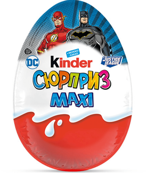Шоколадное яйцо Kinder Maxi DC Justice League 100г 9230 фото
